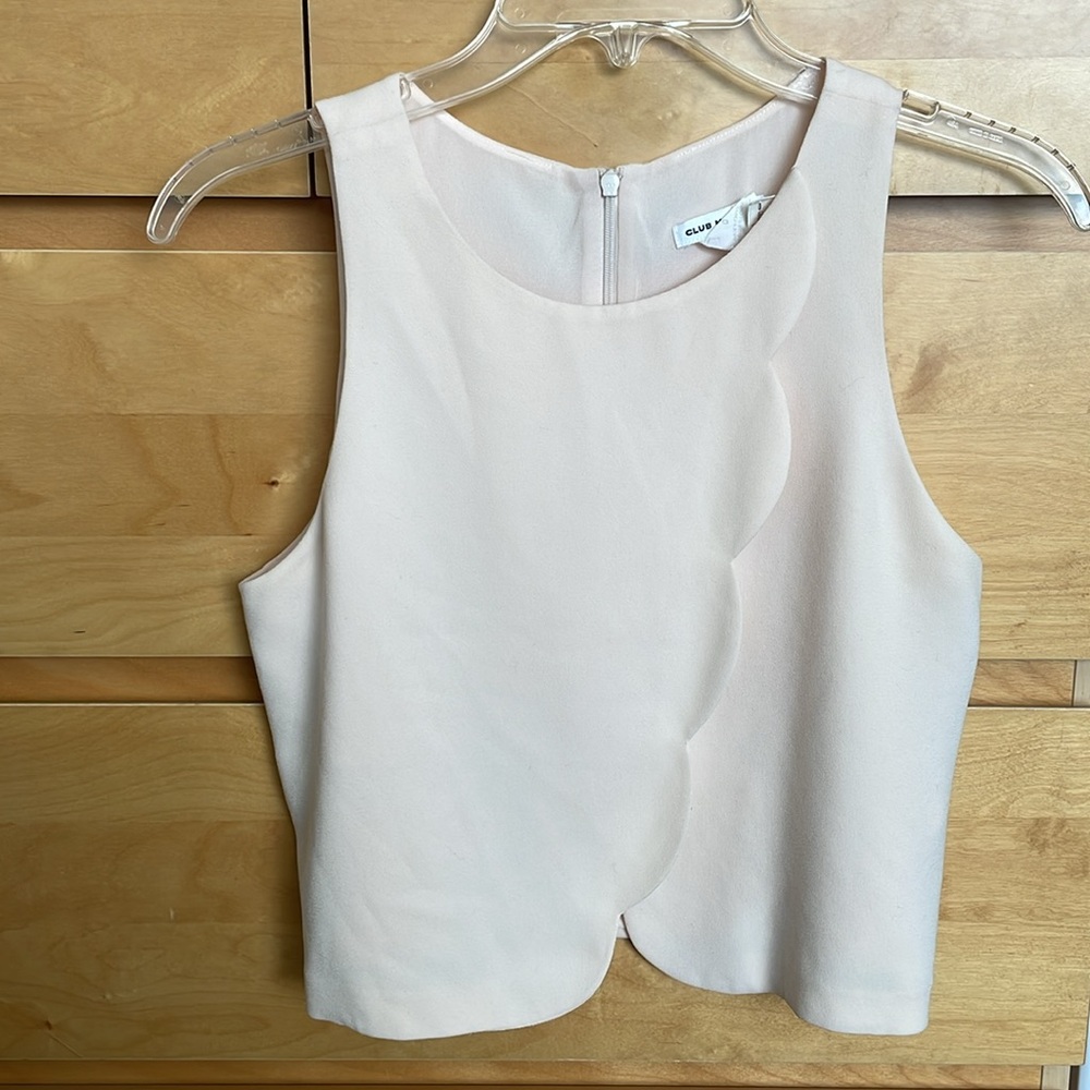 Club Monaco Scalloped Tank Top